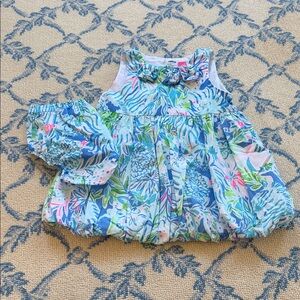 Lilly Pulitzer Colorful Baby Dress with Bloomers